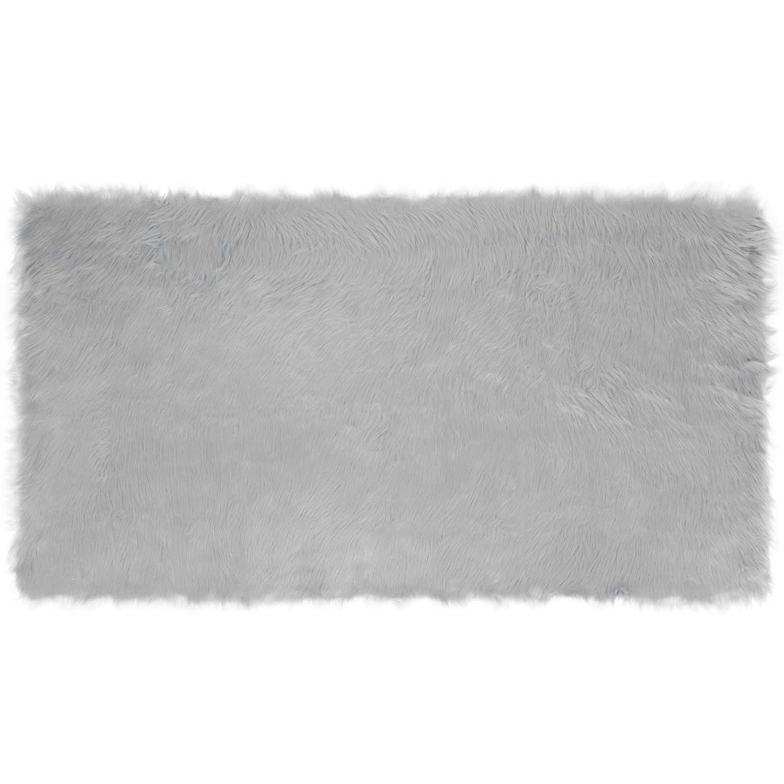 Teppich aus Kunstschaffell TAFALLA Weiß 60 x 110 cm Polyester