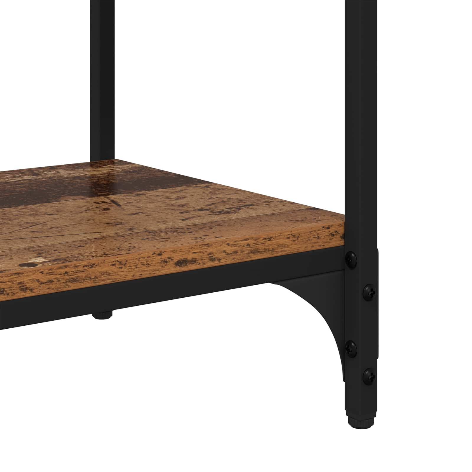 Bücherregal Schwarz 40x33x70,5 cm Holzwerkstoff und Stahl