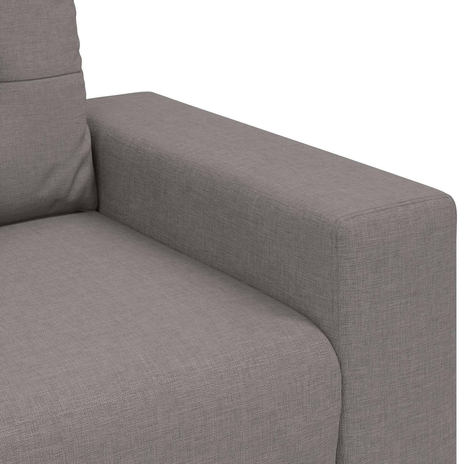 2-teiliges Sofa-Set mit Kissen, hellgrauer Stoff