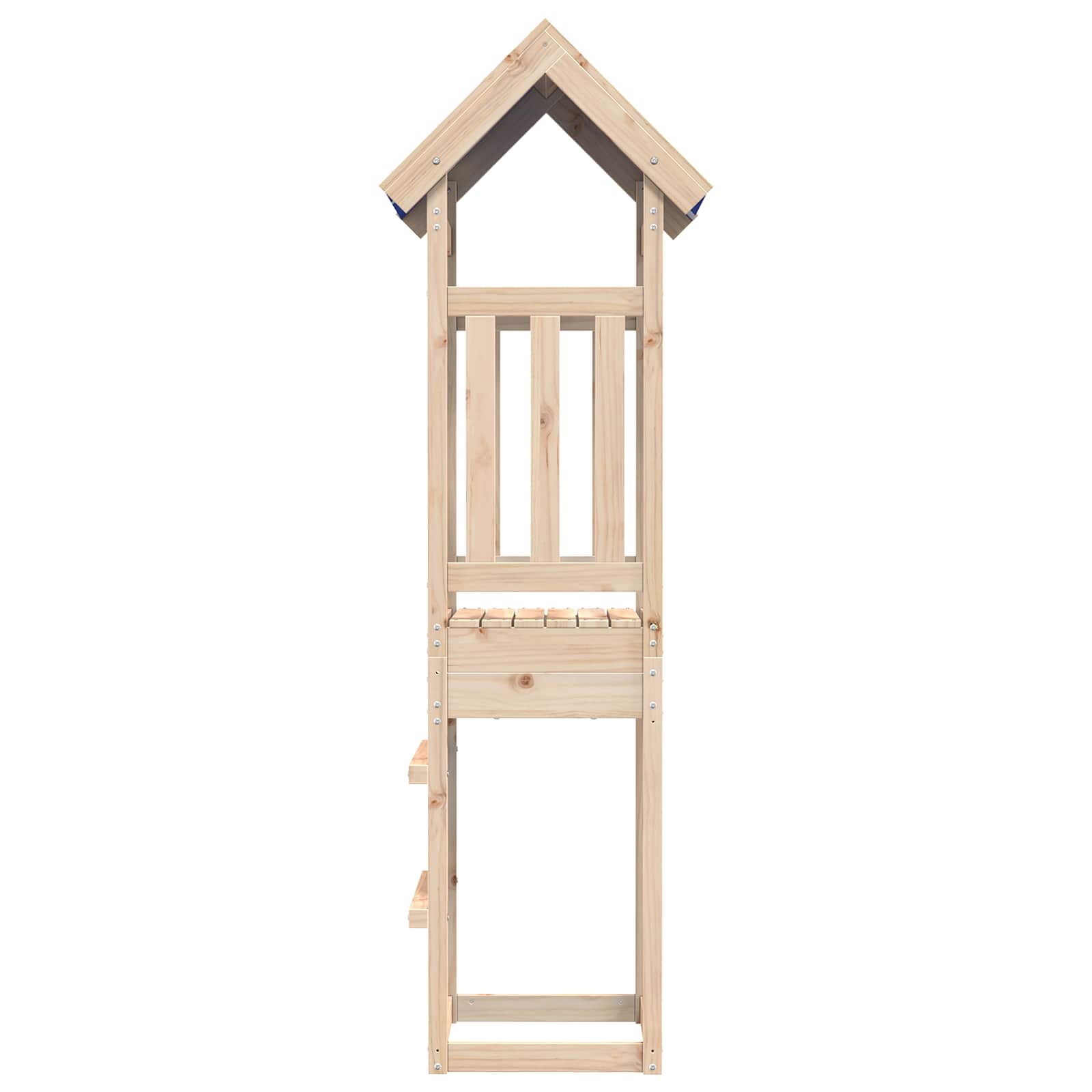 Spielturm Braun 52,5 x 46,5 x 208 cm Massives Kiefernholz