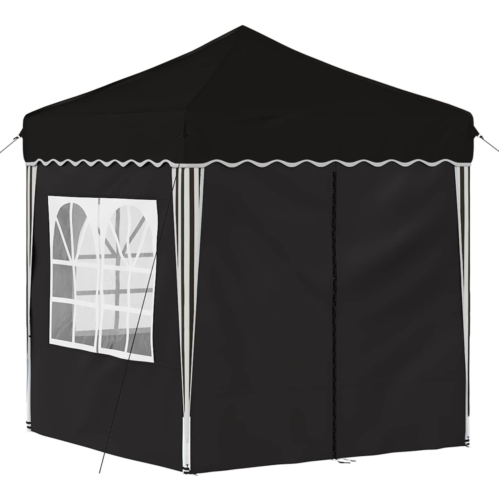 Pop-up Partyzelt 195 x 195 x 245 cm Creme Oxford-Stoff