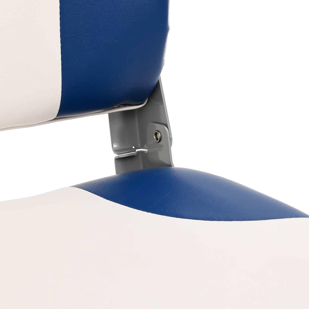 Klappbarer Bootssitz 1 Set mit Polster in Blau-Weiß