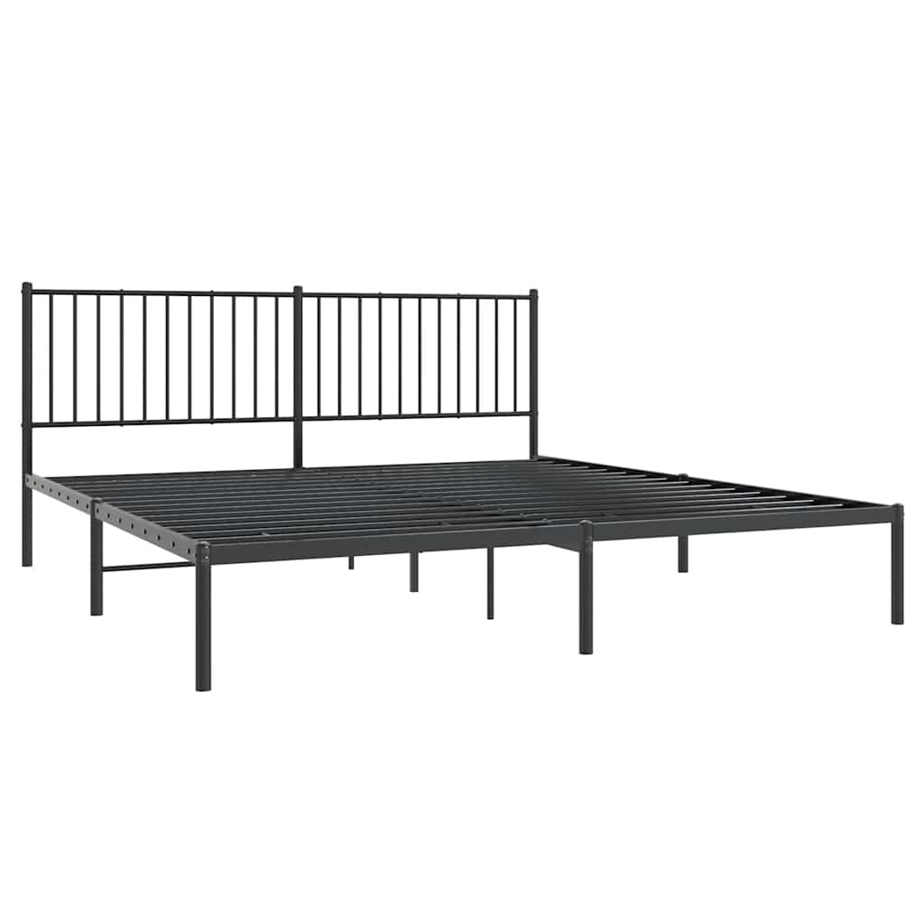 Bettgestell Metall Schwarz 75x190 cm