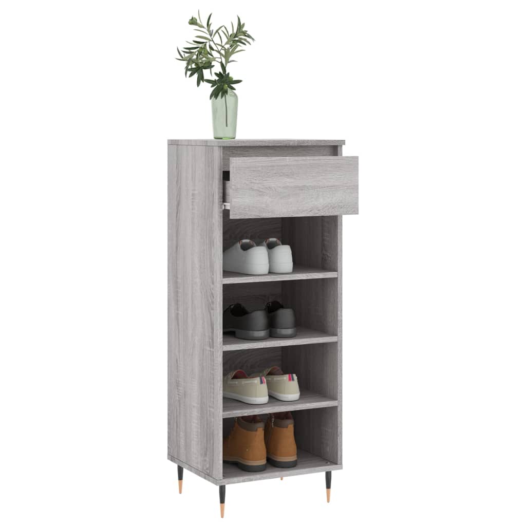 Schuhschrank Schwarz 40x36x105 cm Holzwerkstoff