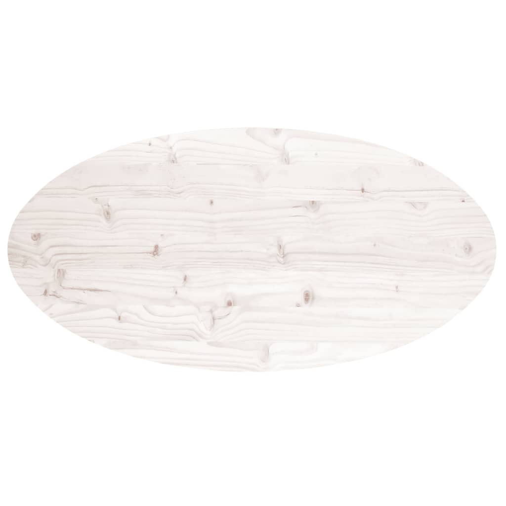 Tischplatte 70x35x2,5 cm Massivholz Kiefer Oval