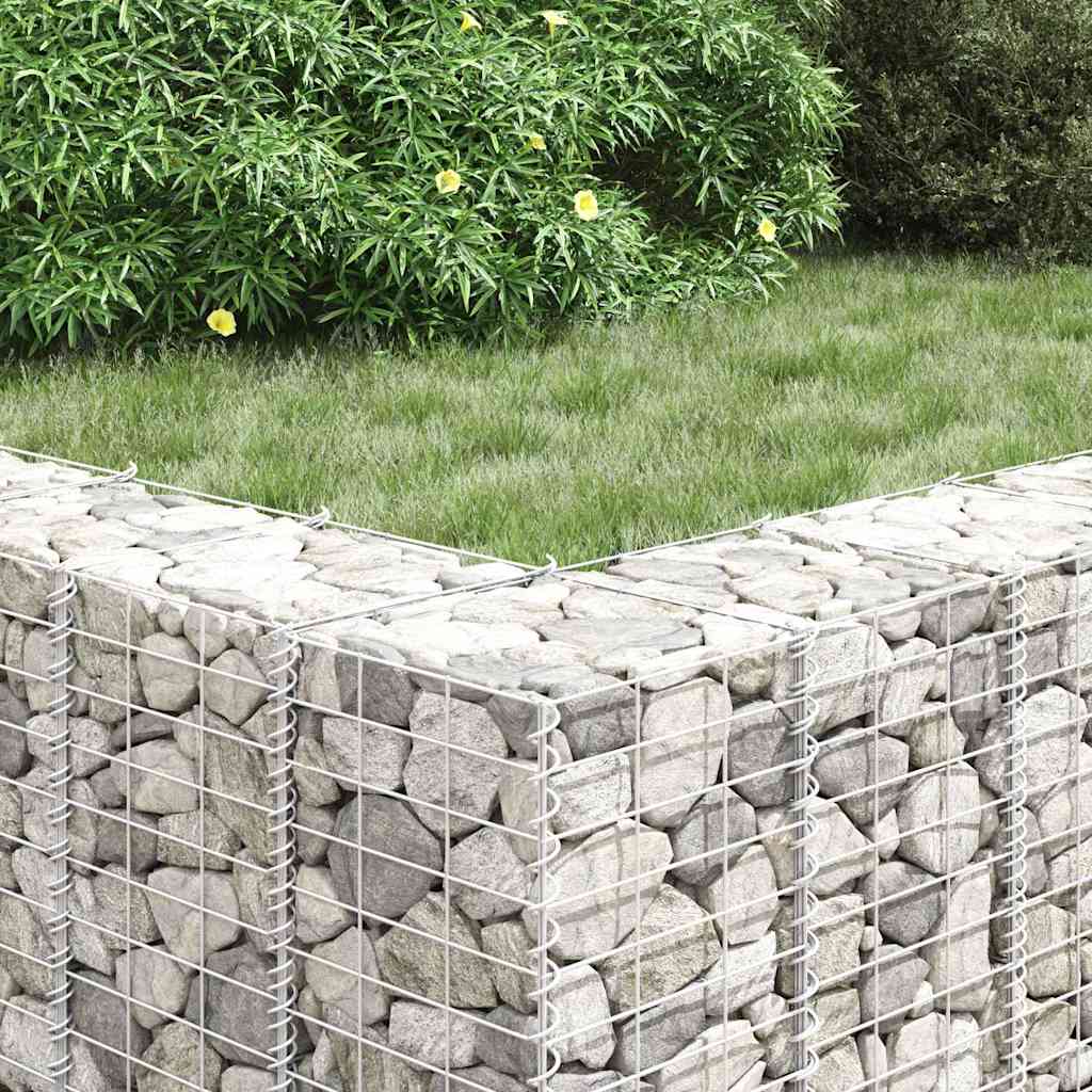 Gabionen-Hochbeete 3 Stk. 30x30x50 cm Eisen