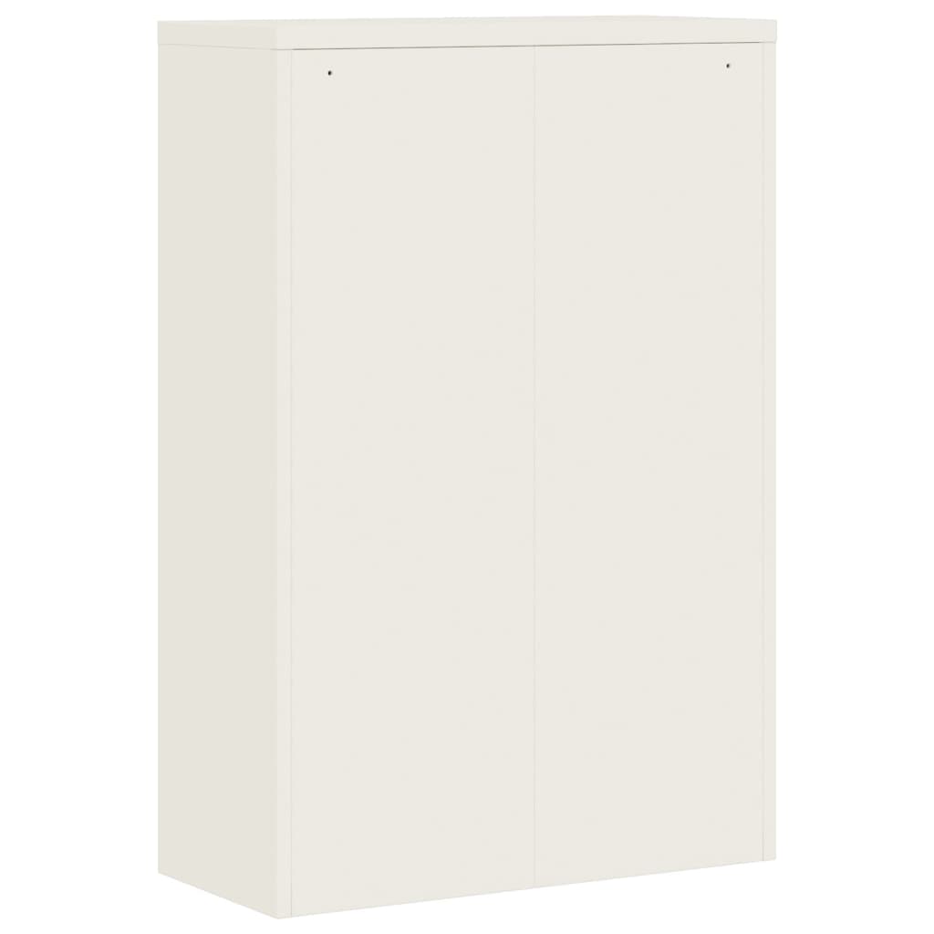 Aktenschrank mit 2 Türen Grau 90 cm Stahl