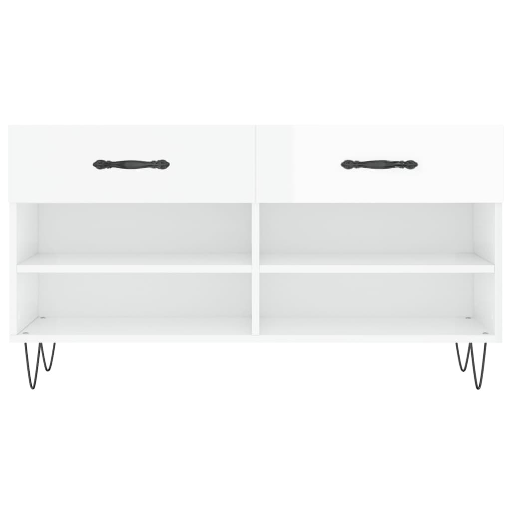 Schuhbank Weiß 102x35x55 cm Holzwerkstoff