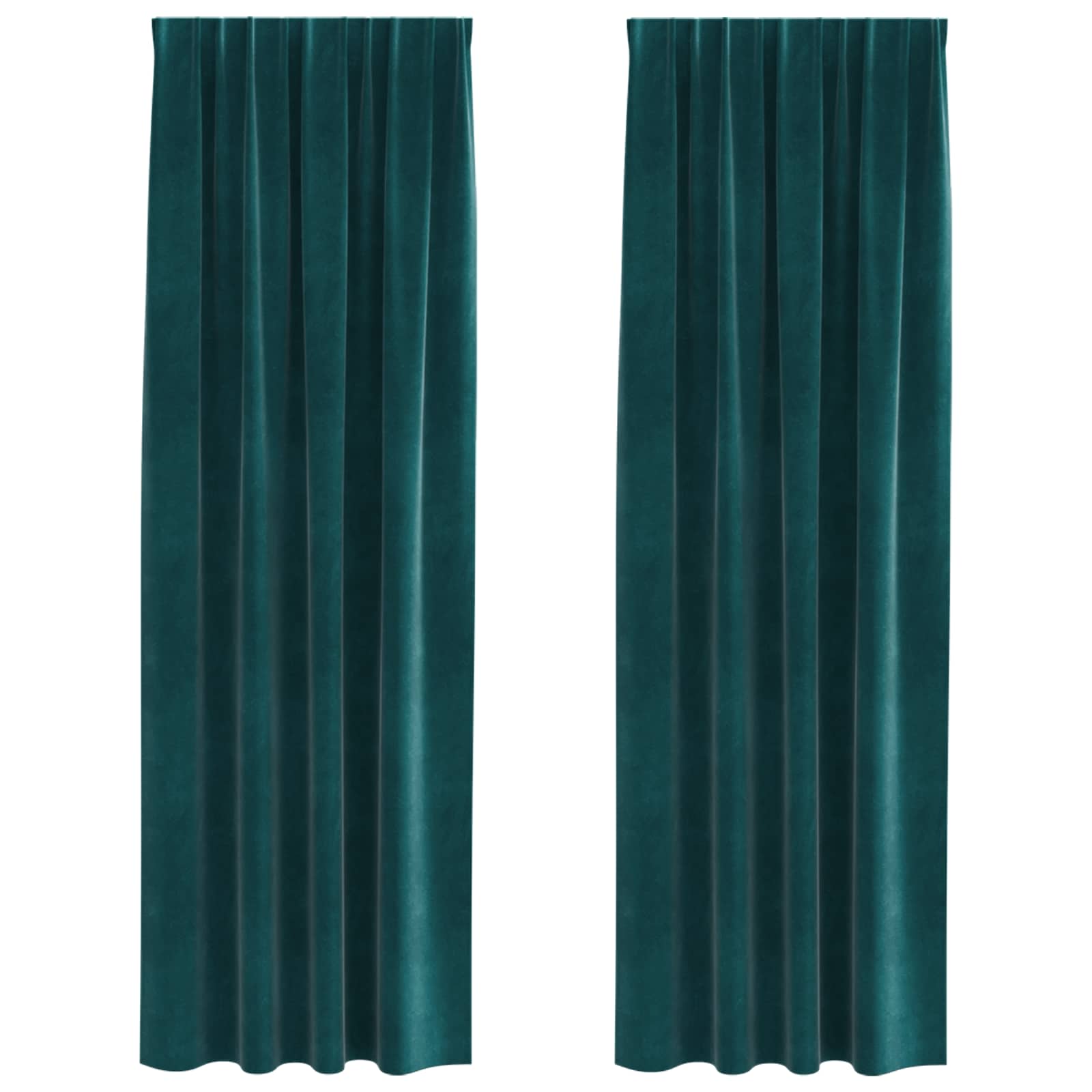 Verdunkelungsvorhänge 2 pcs Schwarz 140 x 140 cm Samt