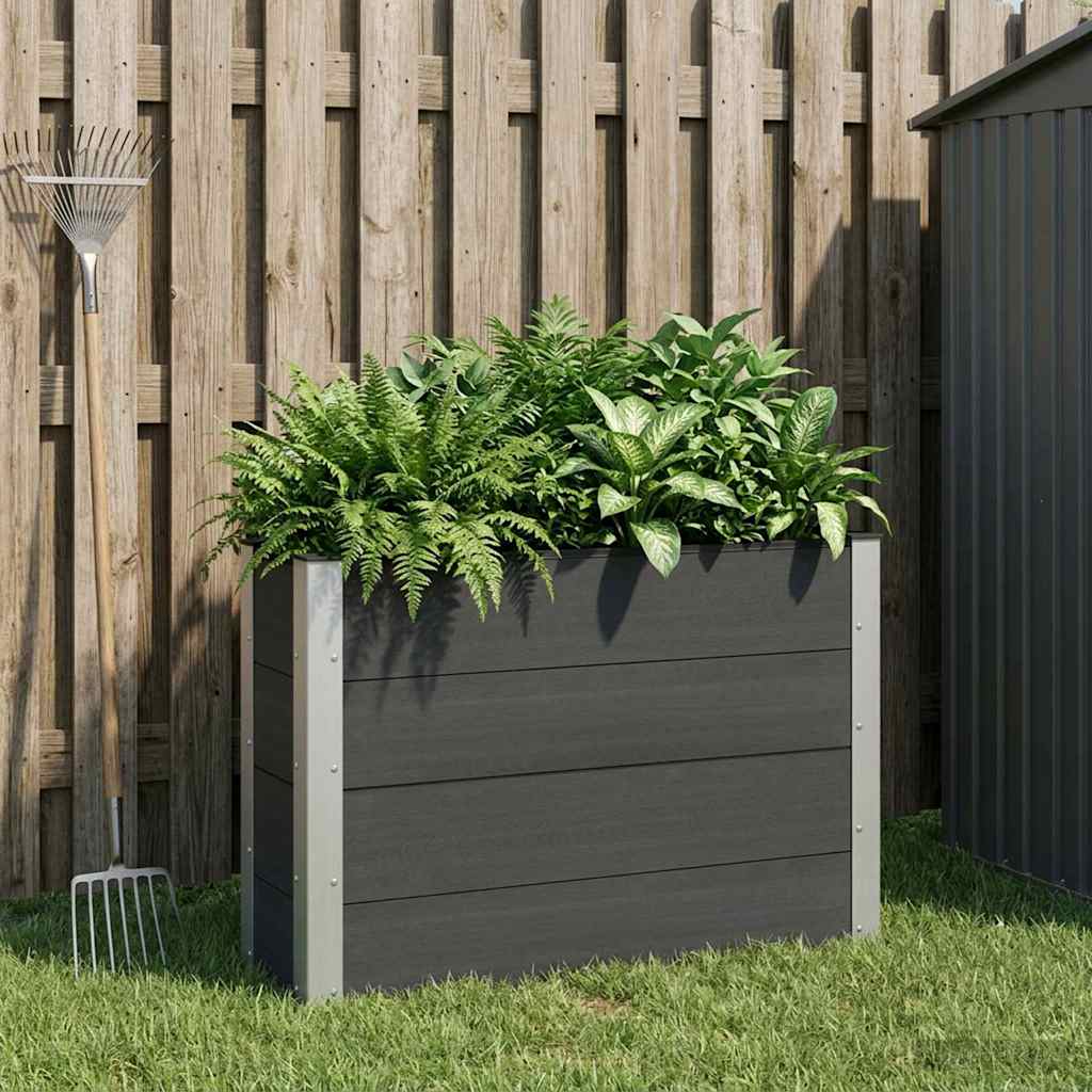 Garten-Hochbeet 200x50x54 cm WPC Grau