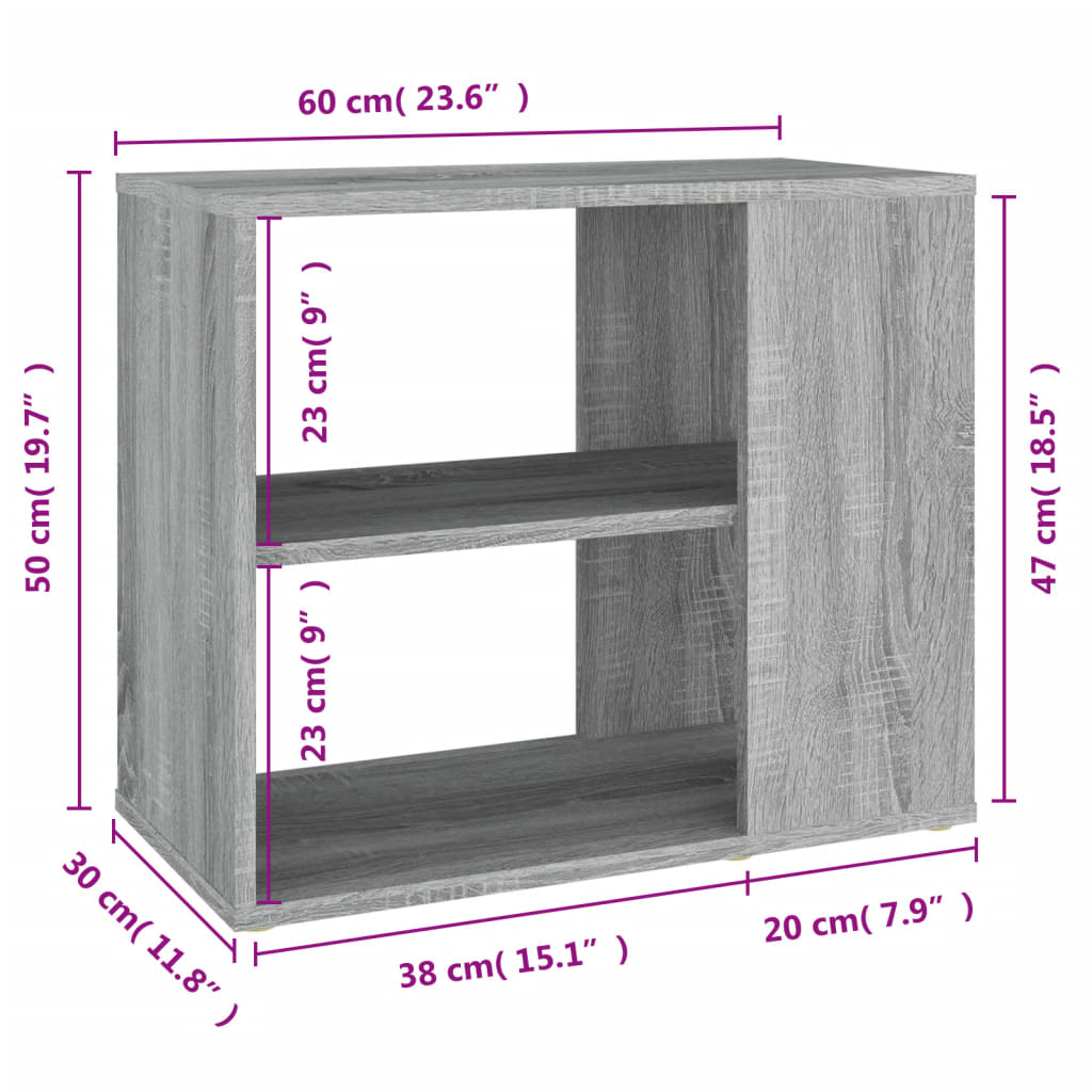 Beistelltisch Weiß 60x30x50 cm Holzwerkstoff