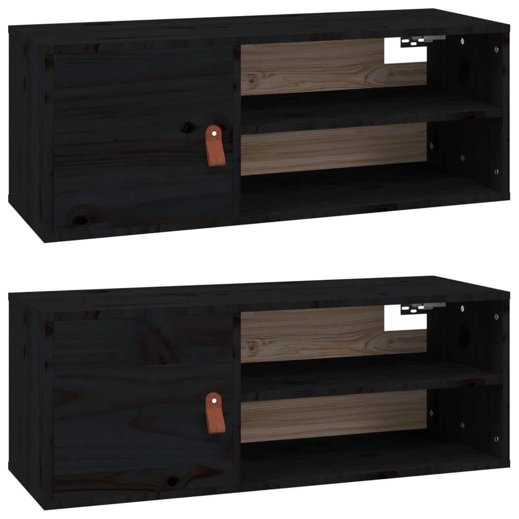 Wandschrank 80x30x30 cm Massivholz Kiefer