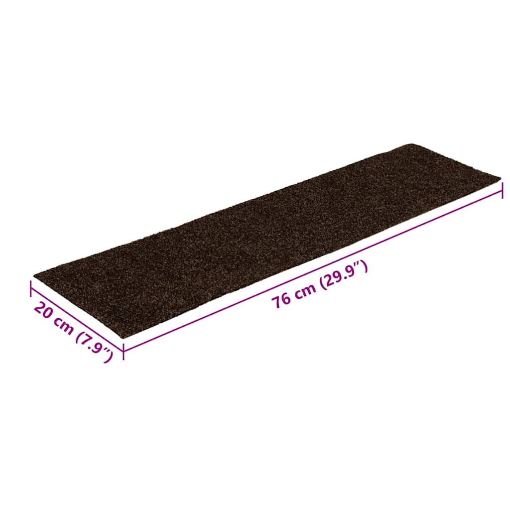 Stufenmatten Selbstklebend 15 Stk. 60x25 cm Hellbraun Rechteckig