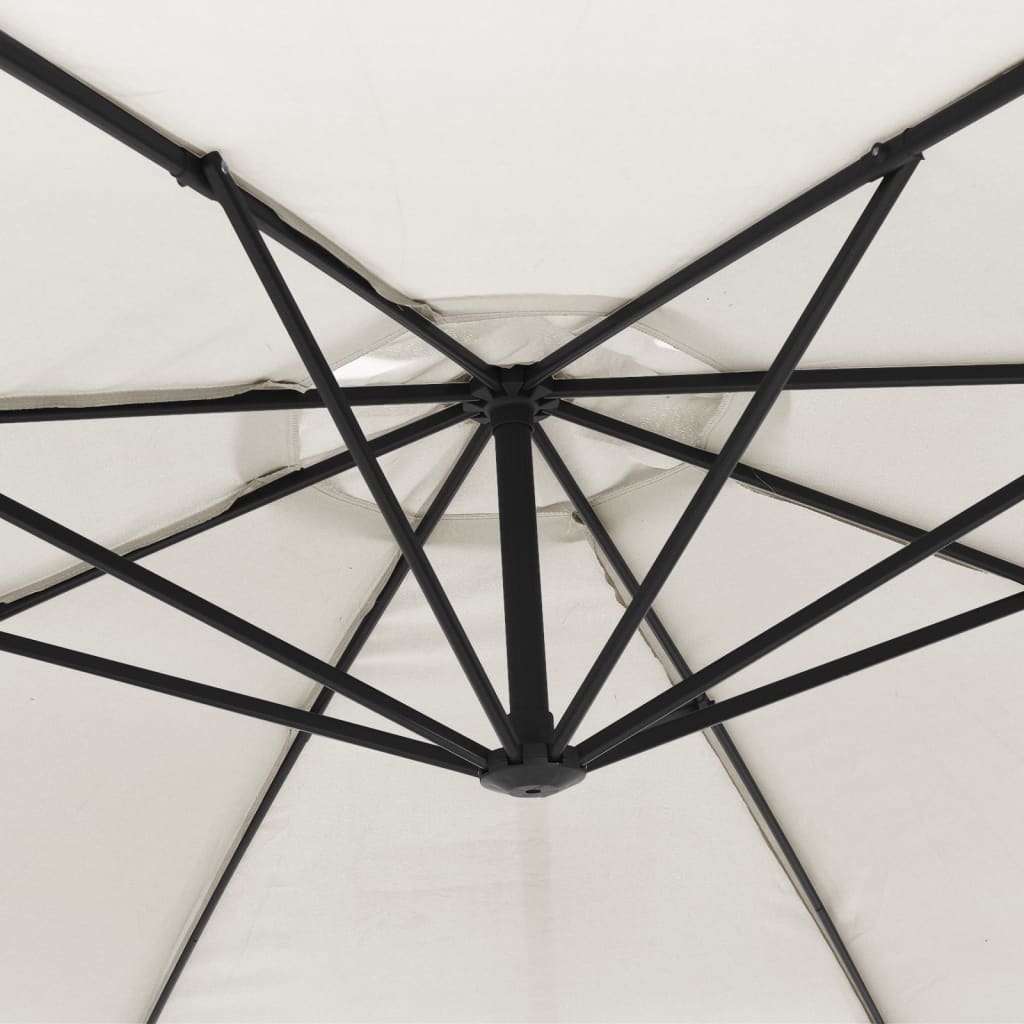 Ampelschirm mit Aluminium-Mast 350 cm Taupe