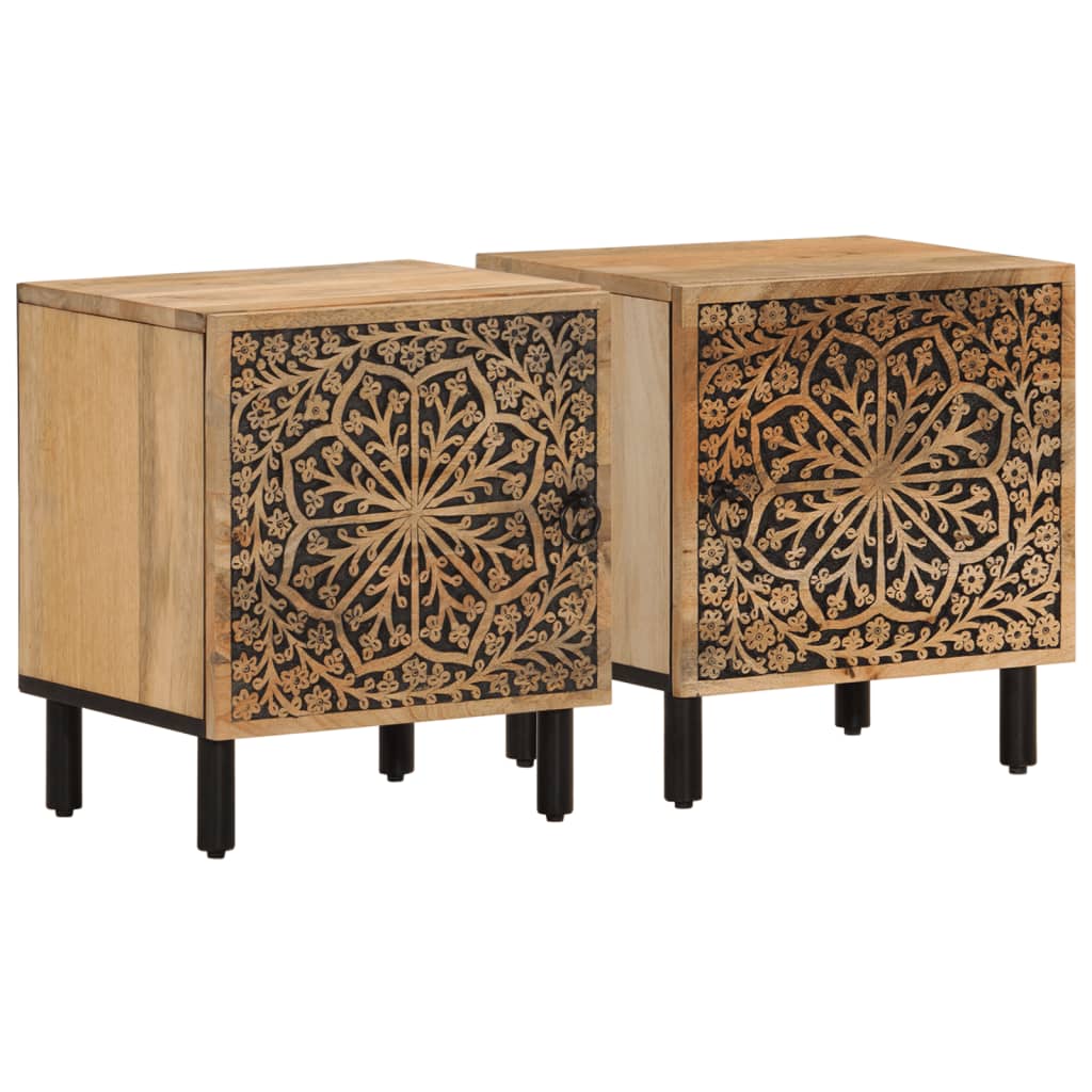 Nachttisch 40x33x46 cm Massivholz Mango
