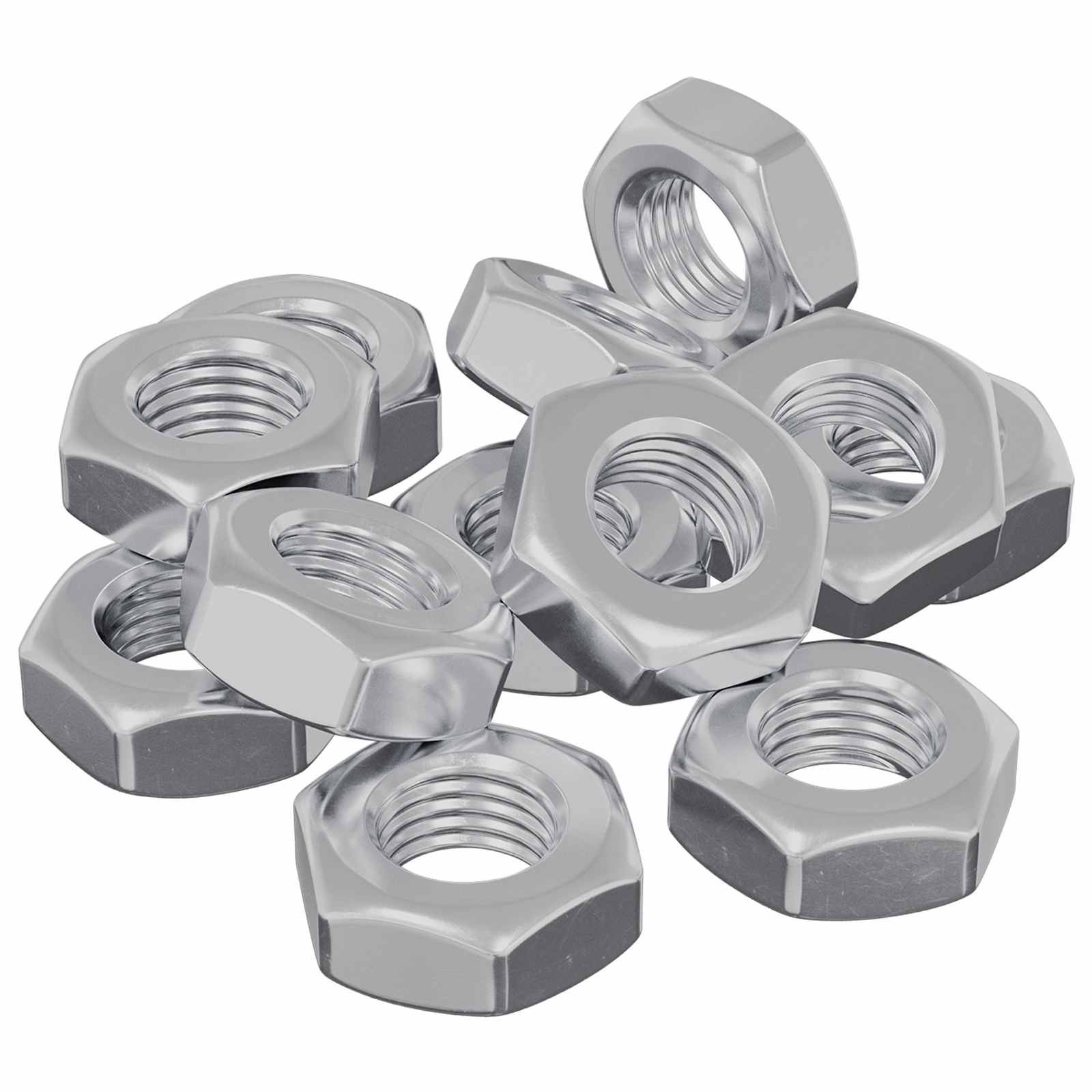 Sechskantmutter 2 pcs Silber M6 Metall