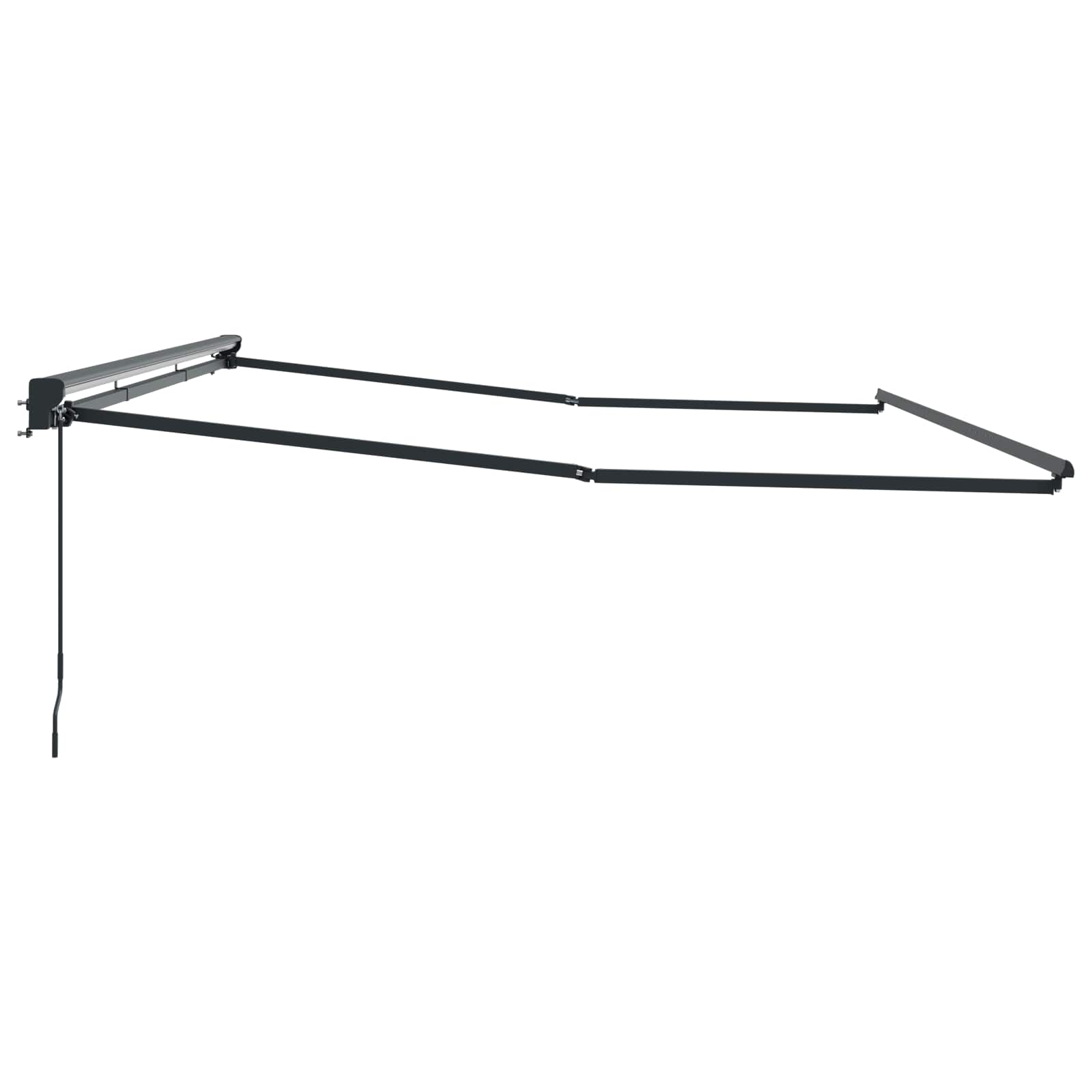 Markisenrahmen Verstellbar Weiß 2,5 x 2 m Stahl