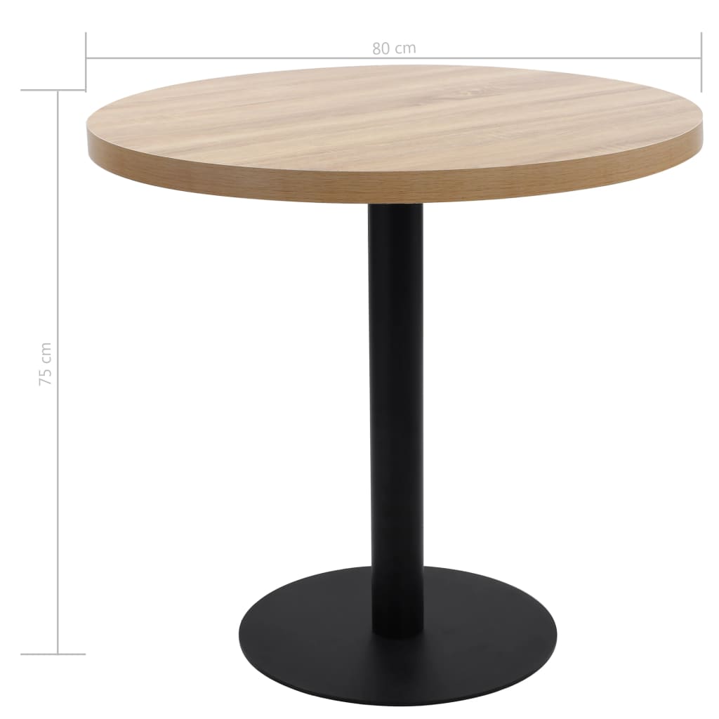 Bistrotisch Hellbraun 40 cm MDF