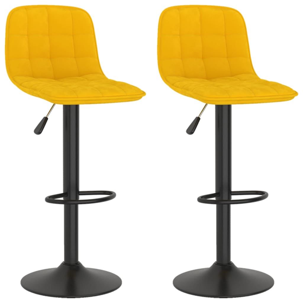 Barhocker 2 Stk. Hellgrün Samt