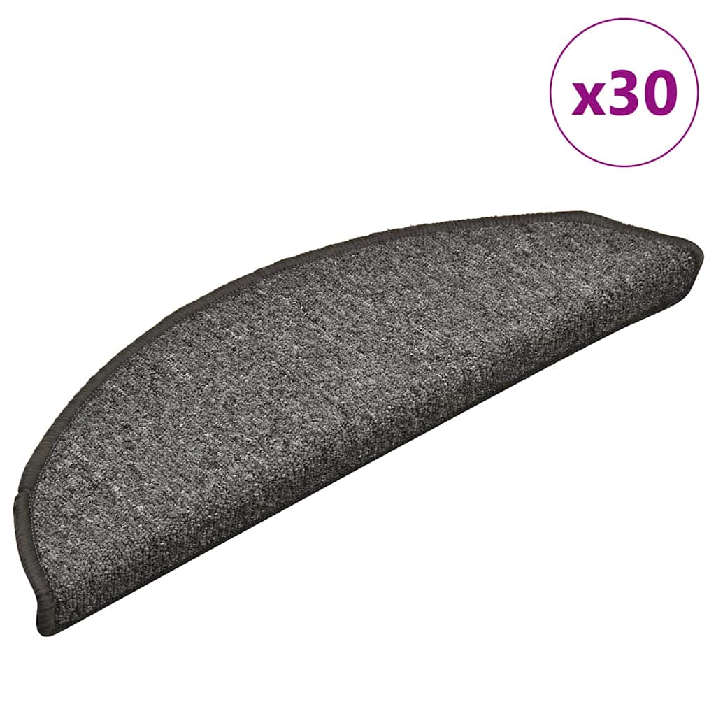 Stufenmatten 15 Stk. 56x17x3 cm Anthrazit Halbrund
