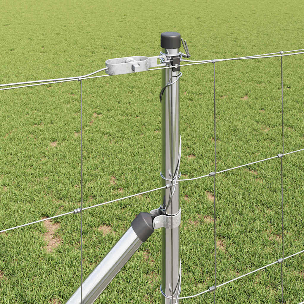 Ground Fix Geschweißter Drahtzaun 25 x 0,8 m Silber Netz