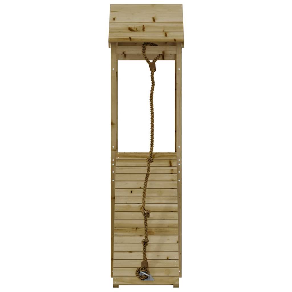 Spielturm mit Kletterwand Massivholz Kiefer