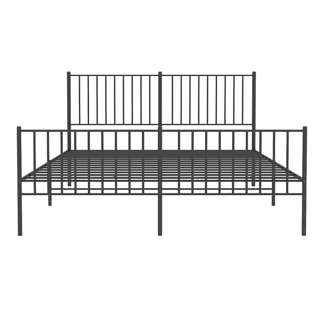 Bettgestell Metall Schwarz 75x190 cm