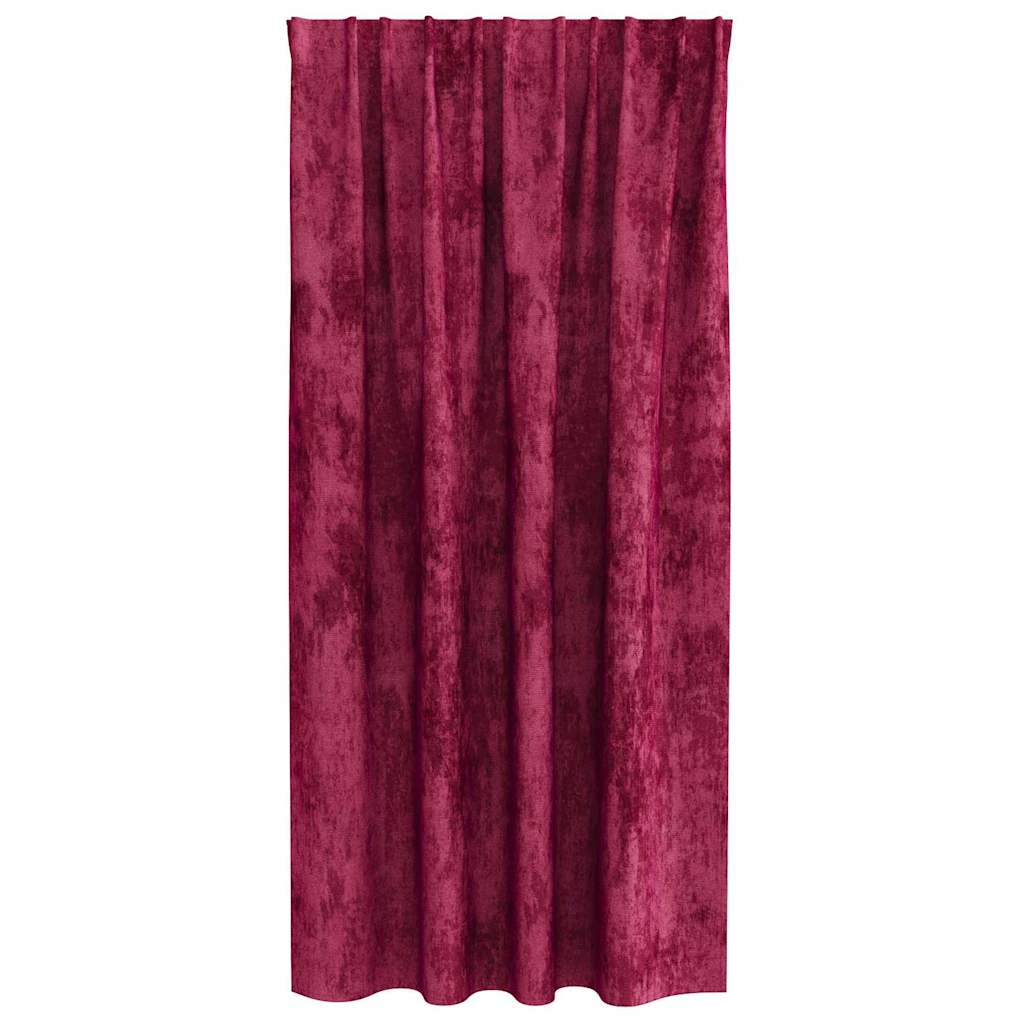 Samtvorhänge mit Vorhängen 2 pcs Weinrot 140 x 140 cm Samt