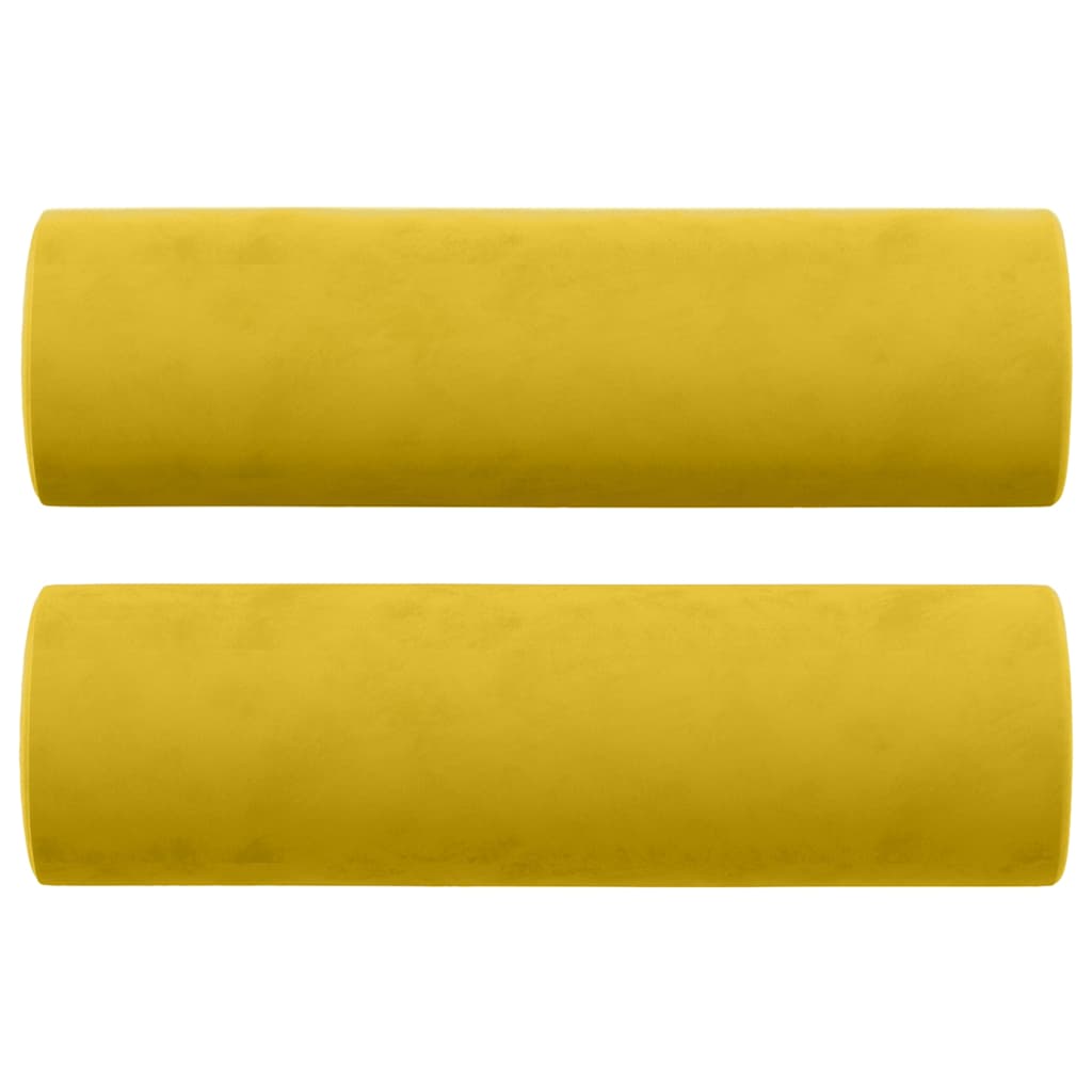 2-Sitzer-Sofa mit Zierkissen Dunkelgrün 120 cm Samt