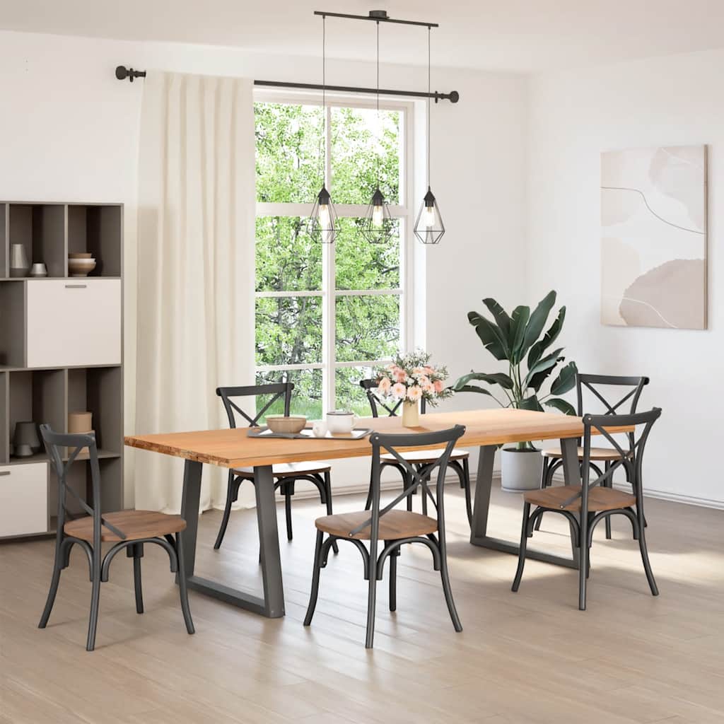 Couchtischbeine V-Form 2 Stück Schwarz 30x(30-31,3) cm Stahl