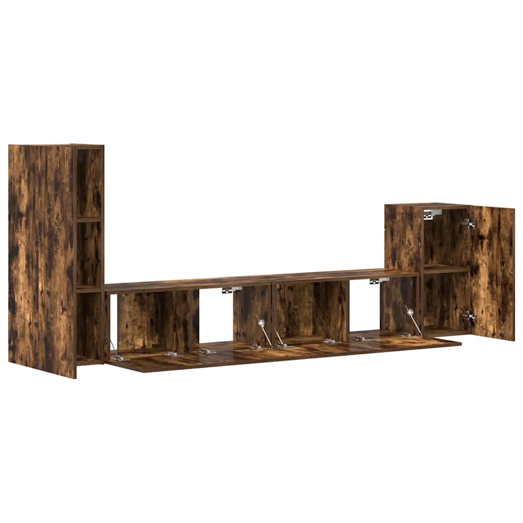 4-tlg. TV-Schrank-Set Weiß Holzwerkstoff