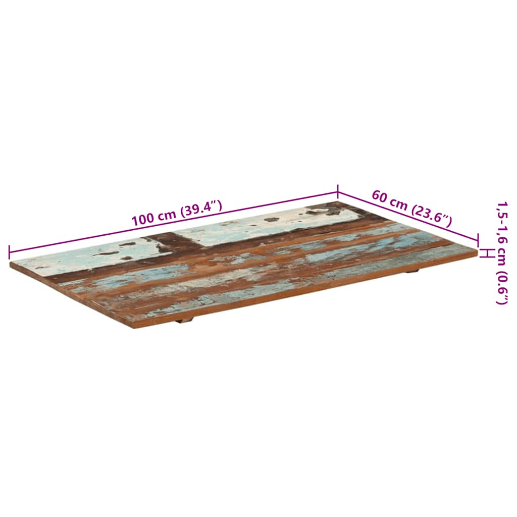 Tischplatte Massivholz Akazie 15-16 mm 60x80 cm