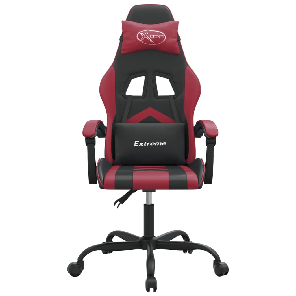 Gaming-Stuhl Drehbar Schwarz und Rot Kunstleder