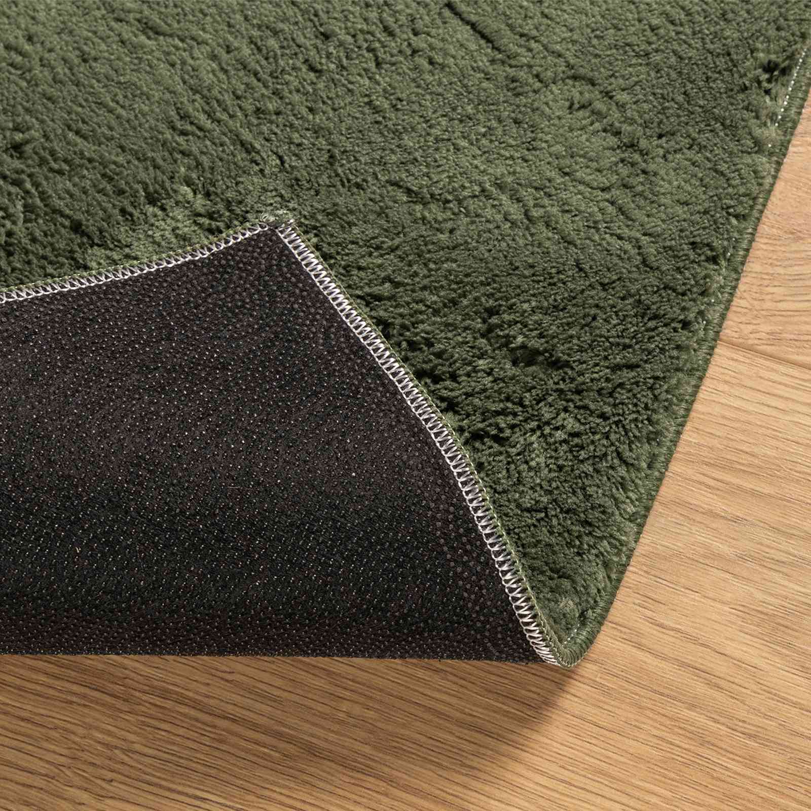 Teppich HUARTE Kurzflor Weich und Waschbar Anthrazit 60x110 cm