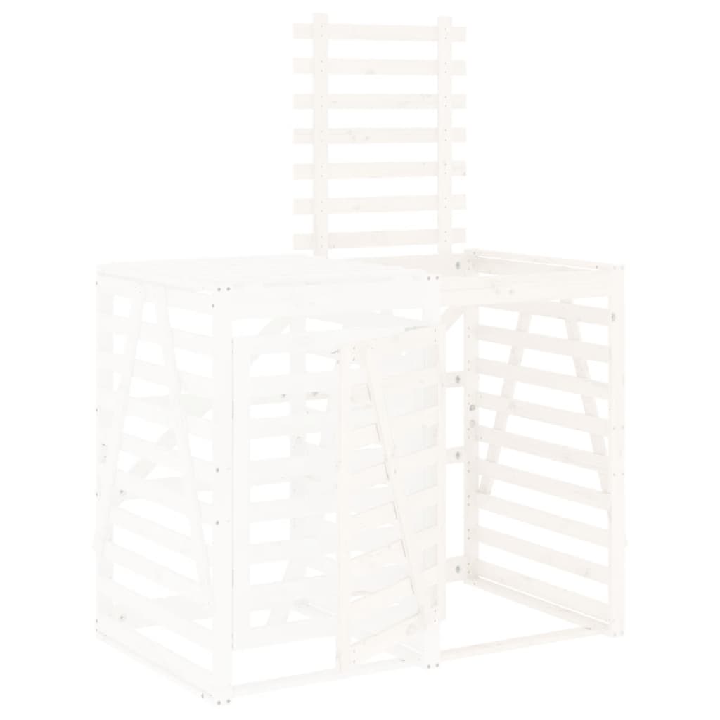 Mülltonnenbox 84x90x128,5 cm Massivholz Kiefer