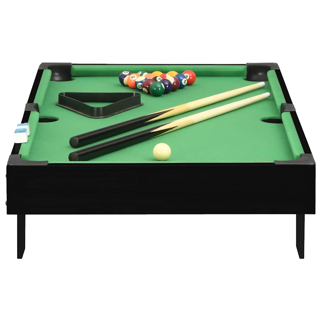 3-Fuß-Mini-Billardtisch 92×52×19 cm Braun und Grün