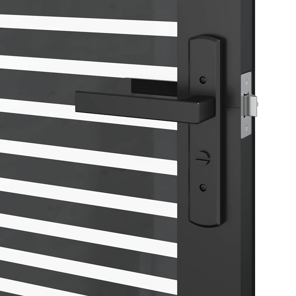 Innentür ESG Glas und Aluminium 76x201,5 cm Schwarz