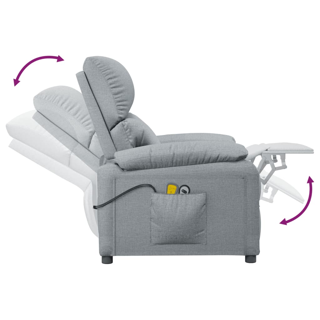 Massagesessel Elektrisch Schwarz Stoff