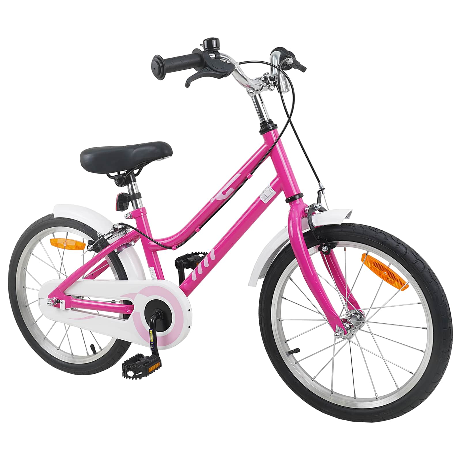 Kinderfahrrad 12 Zoll für 2-4 Jahre alt Pink Weiß