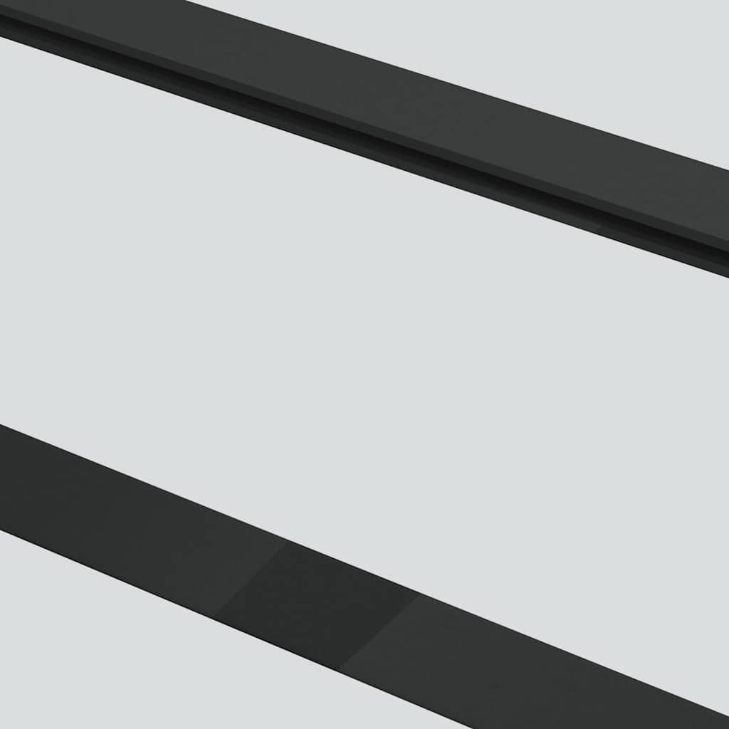 Schiebetür 3-teilig ESG-Glas und Aluminium 76x205 cm Schwarz