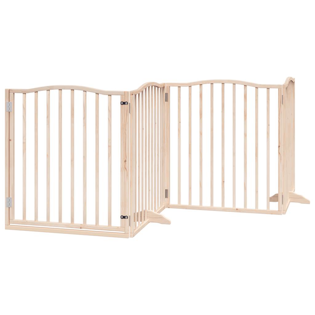3-tlg. Hundetor Faltbar 150 cm Pappelholz