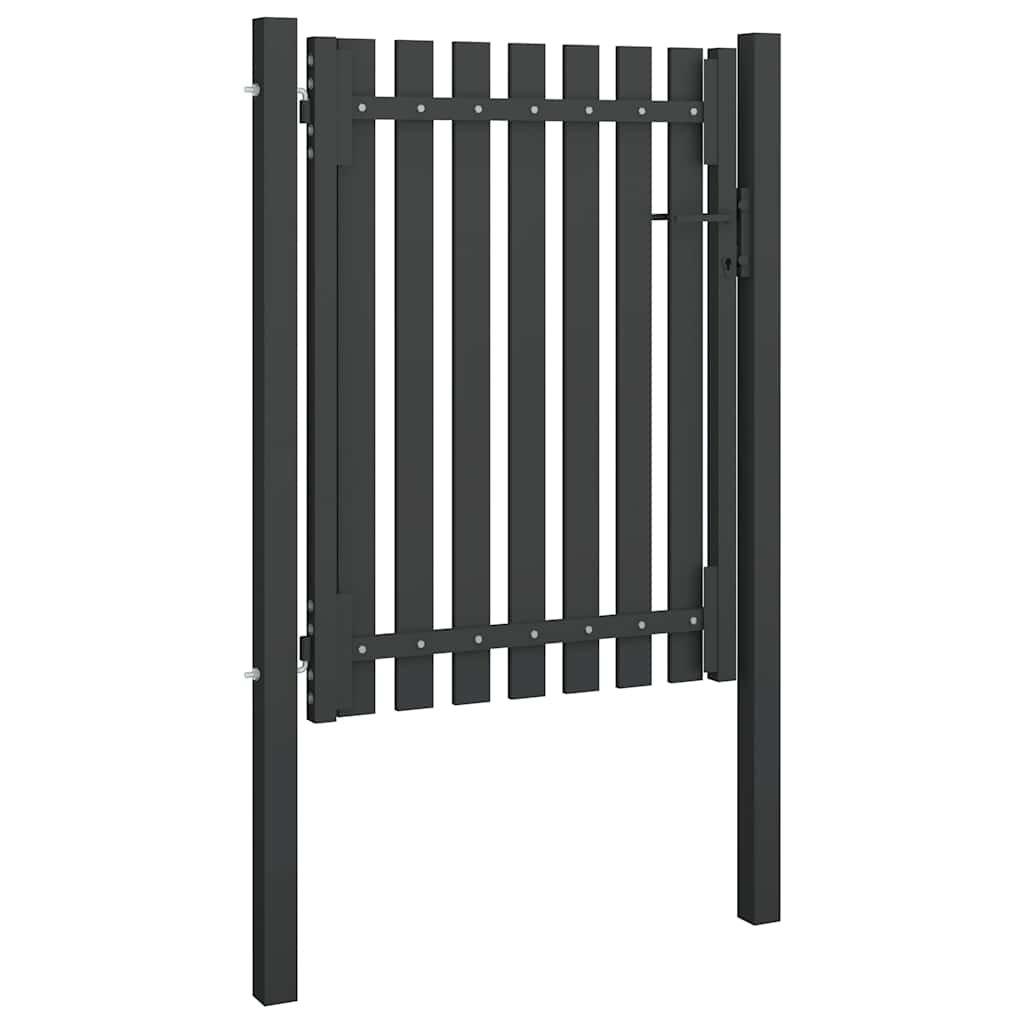 Gartentor aus Stahl 100 x 75 cm Anthrazit