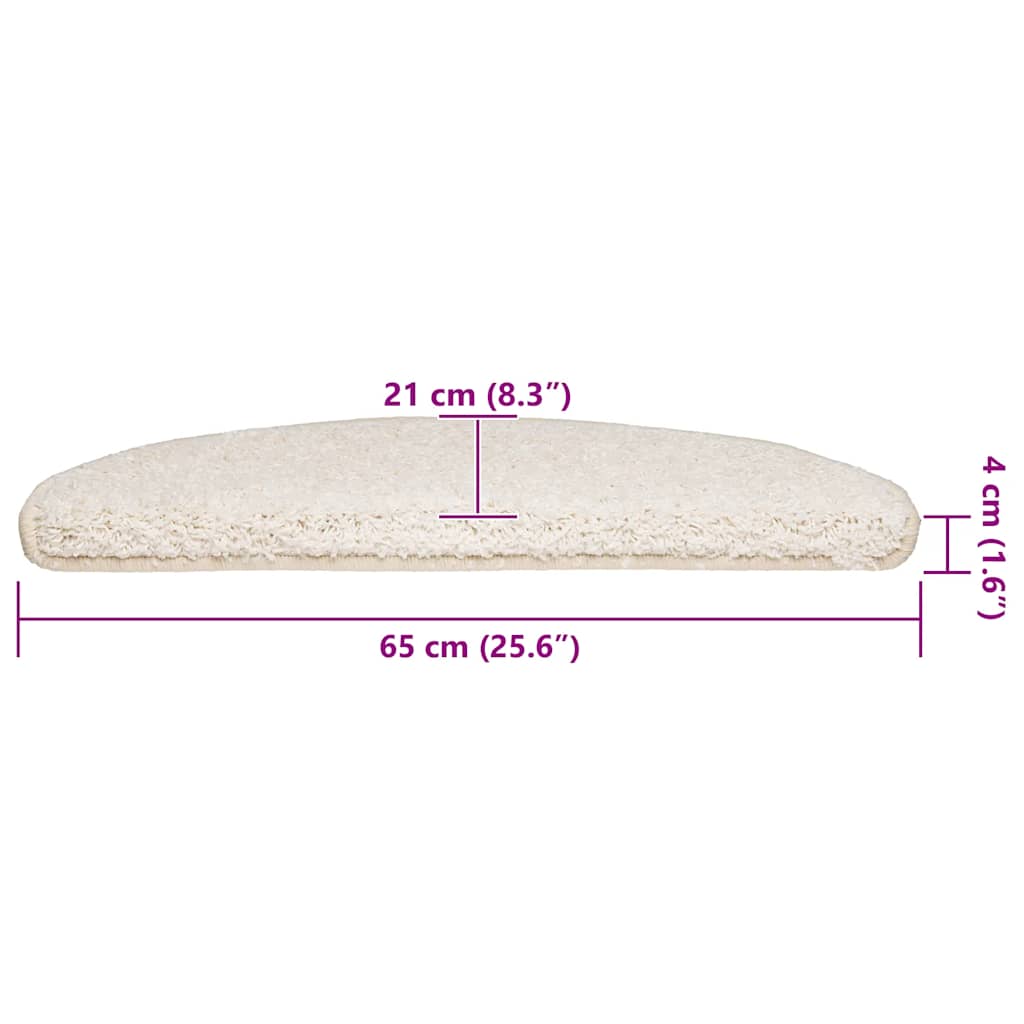 Stufenmatten 15 Stk. 56x17x3 cm Grau Halbrund