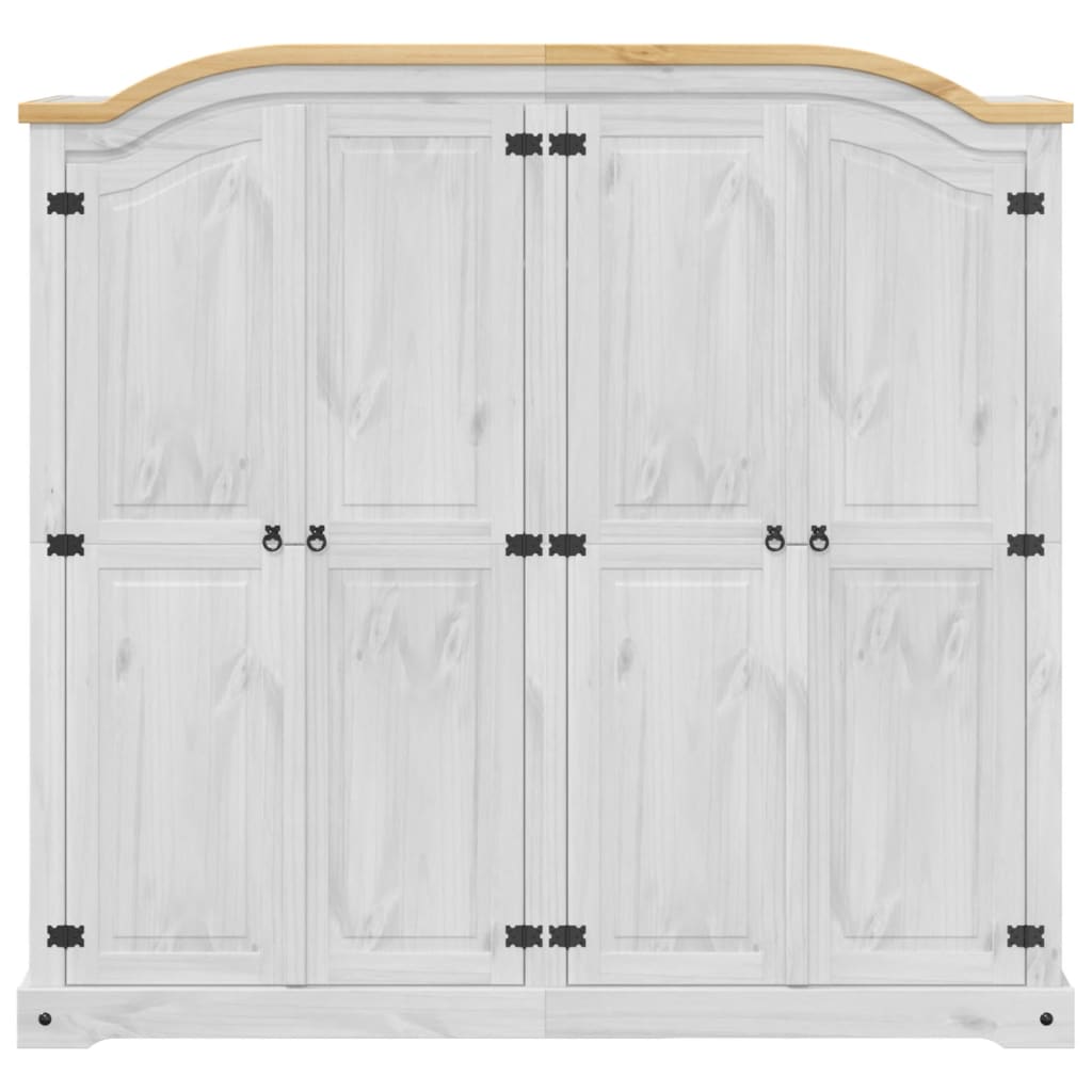 Kleiderschrank Corona 194x52x186 cm Massivholz Kiefer