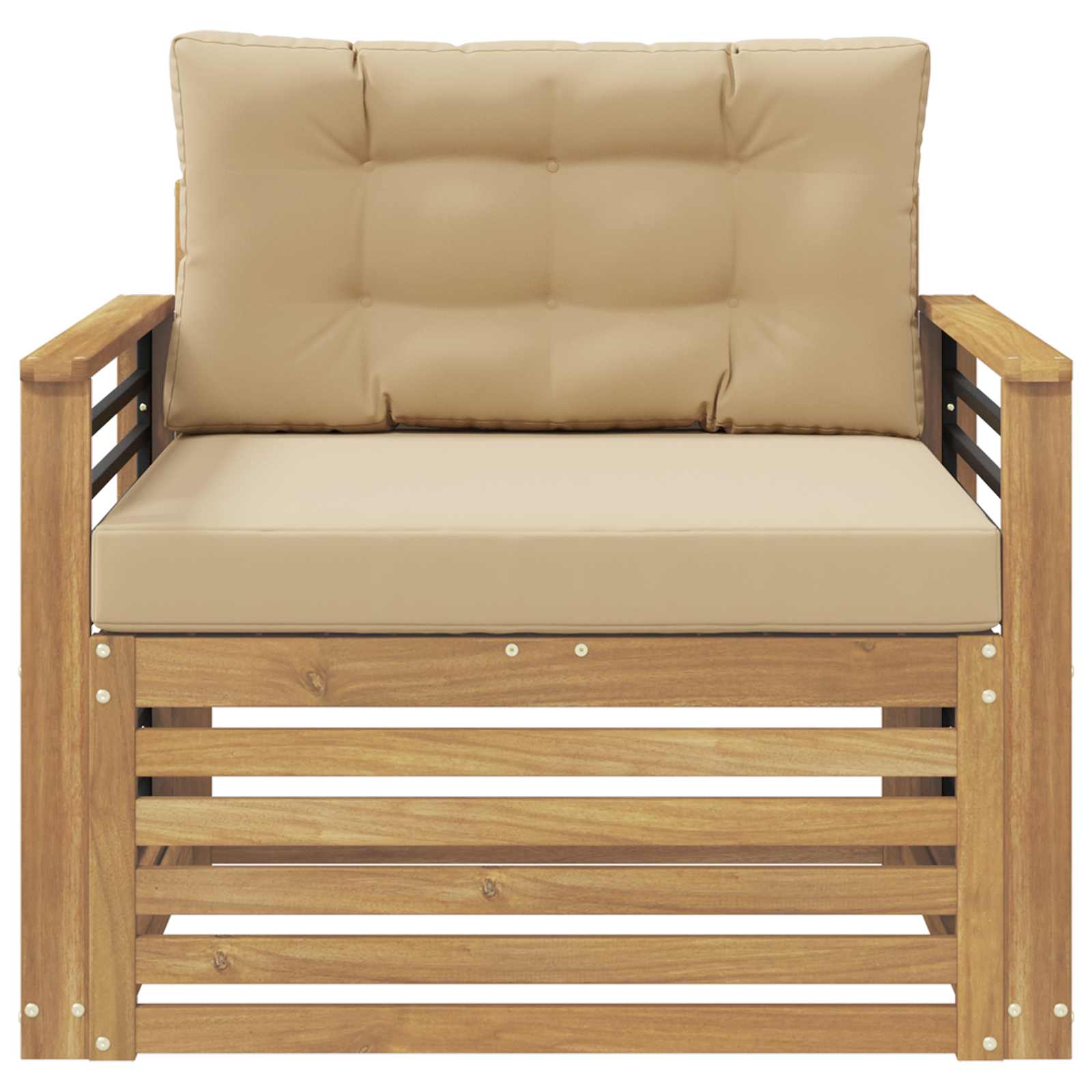 2 Stück Outdoor-Sofa Natur