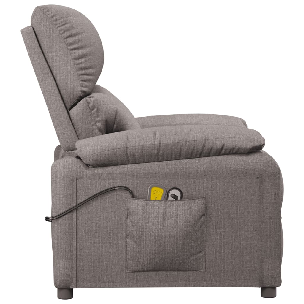 Massagesessel Elektrisch Schwarz Stoff
