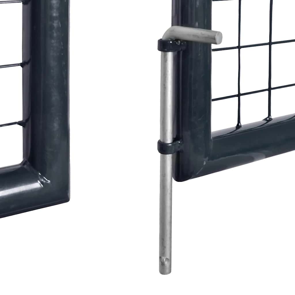 Maschen-Gartentor verzinkter Stahl 300 x 75 cm Grau