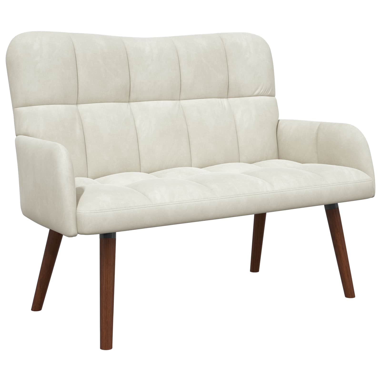 2-Sitzer Sofa Hellgrau 115 x 61 x 87 cm Samt (V)
