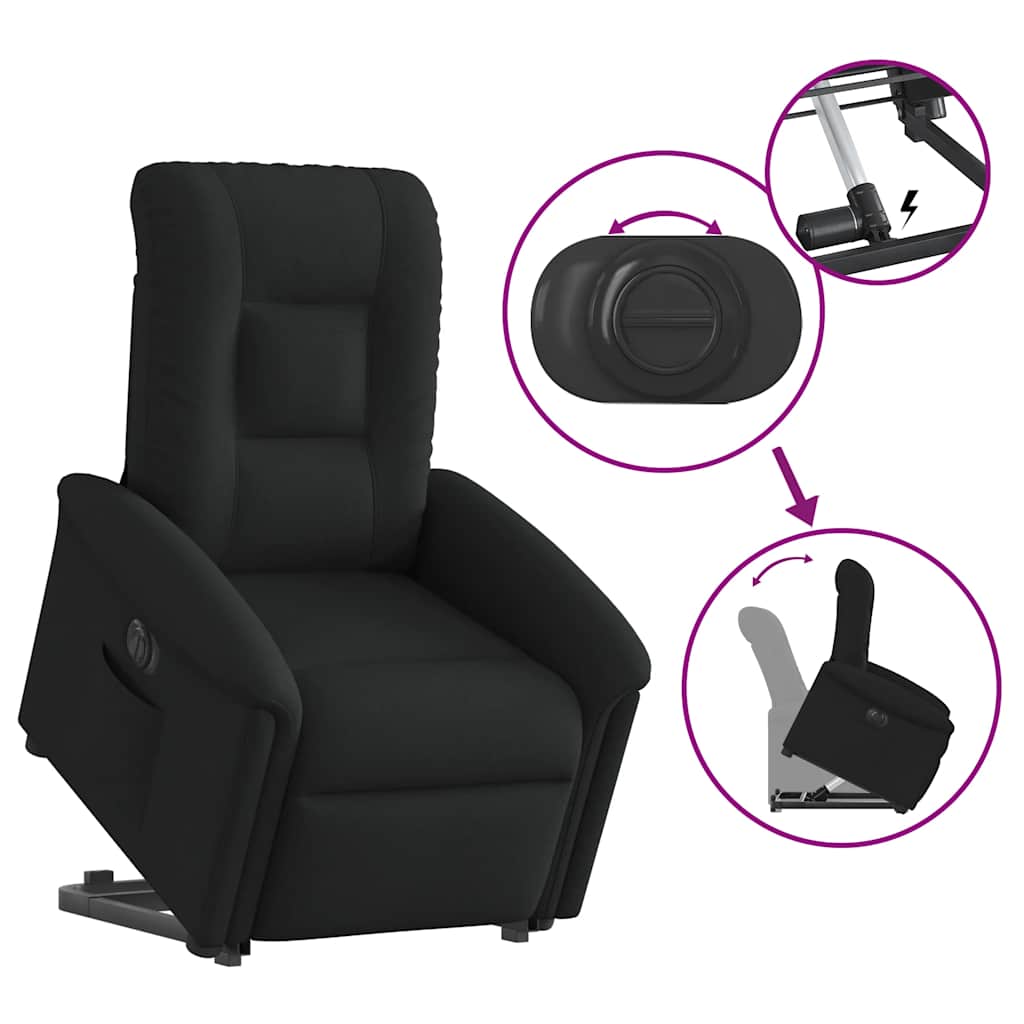 Massagesessel mit Aufstehhilfe Hellgrau Stoff