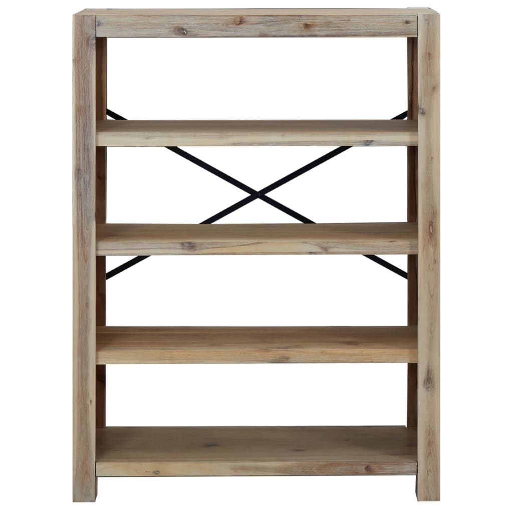 Bücherregal 7 Böden 80x30x200 cm Massivholz Akazie